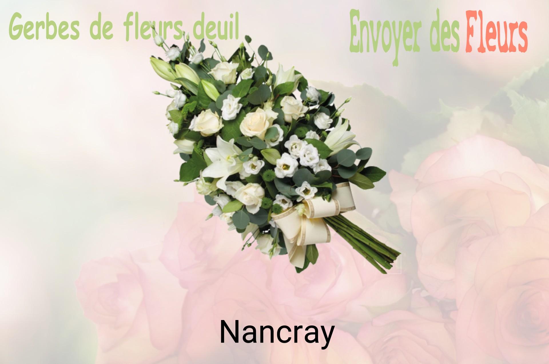 Gerbe de fleurs de deuil livrée à Nancray